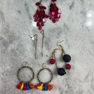 4 Pairs of Earrings Mad Jewels and Lilly Pulitzer for Target